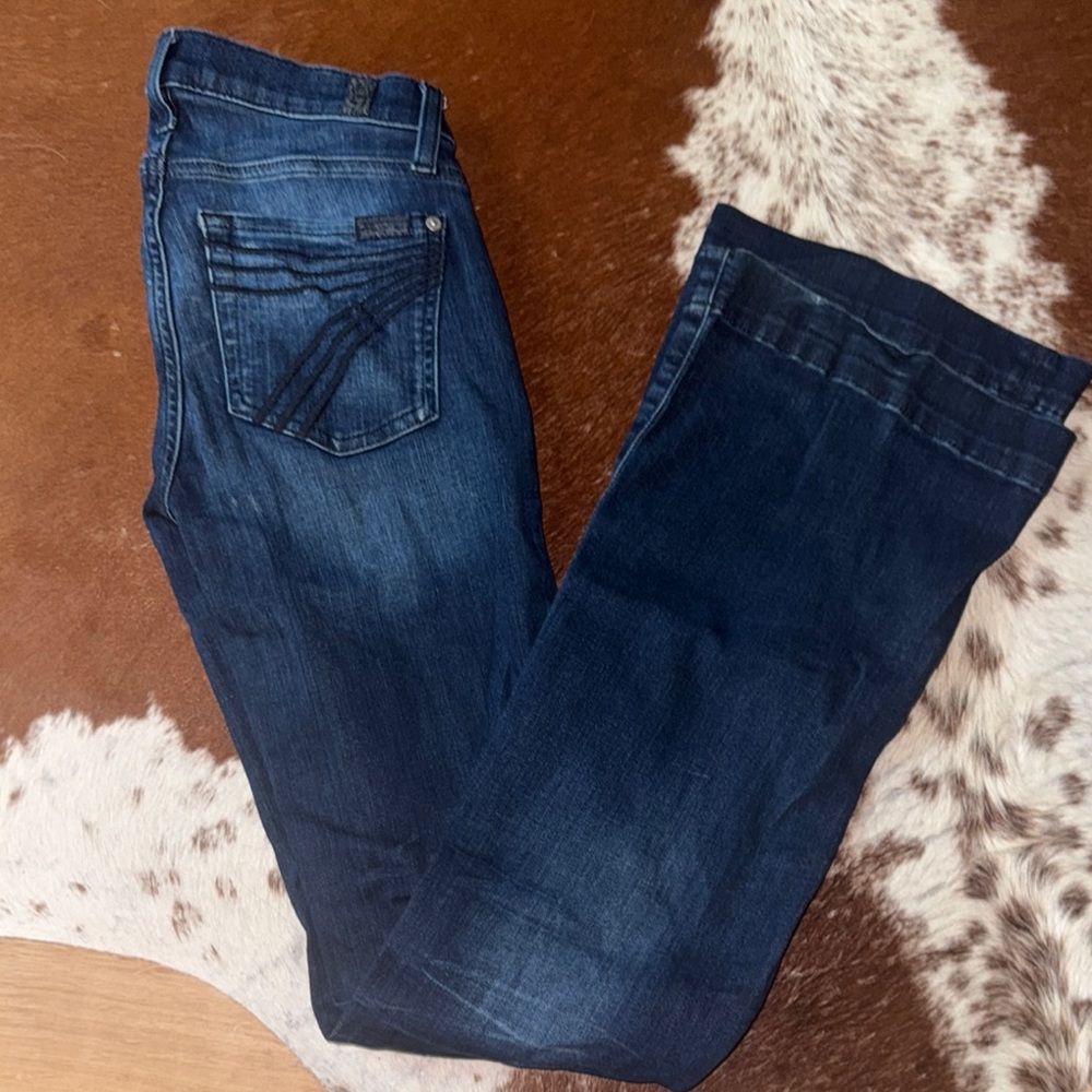 7 For All Mankind dojos Women's Boot Cut Jeans - Dark Blue